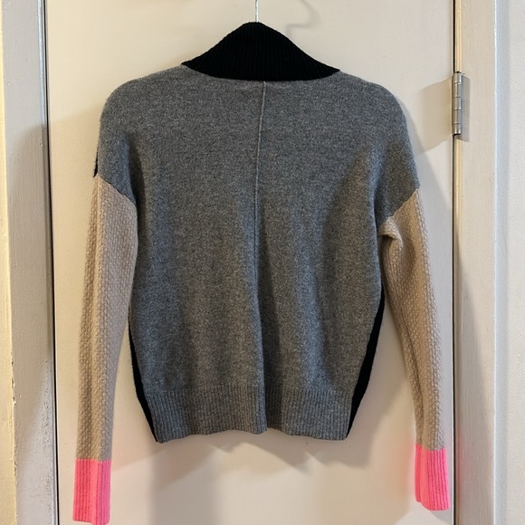 Label and Thread colorblock (black, pink, tan, grey) cashmere sweater XS - Picture 2 of 6